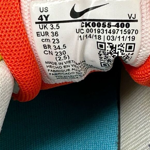 Nike~Air MAX 9~ “Summer Pack" Blue Fury/Summit/White GS~Size 4Y - Picture 8 of 8